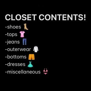 the order my closet is in!